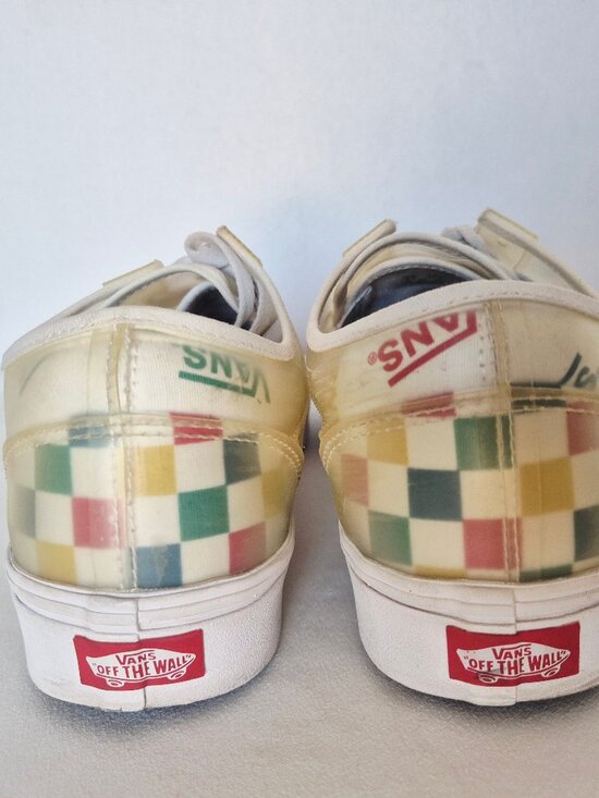 Vans ComfyCush Slip-Skool Checkerboard Multi-Color Sneakers Lace Unisex M9.5 W11 - Picture 4 of 11